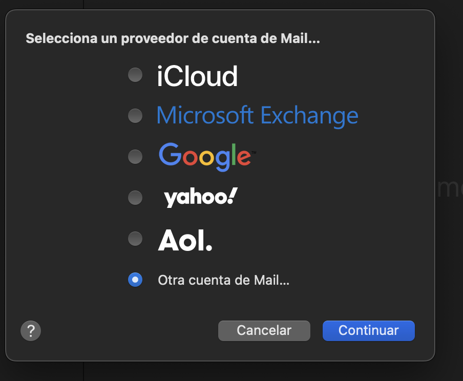 Correo MAC