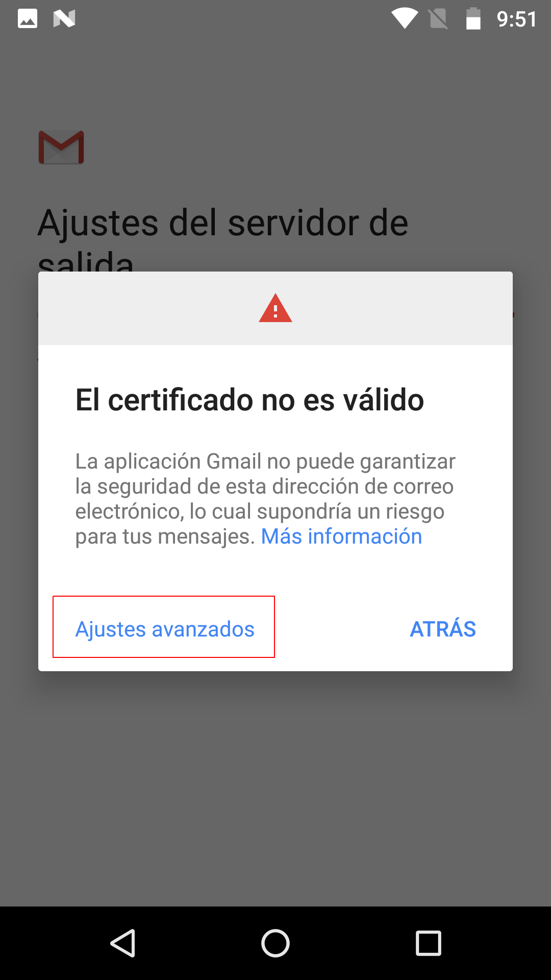 Configurar cuenta de correo en Android