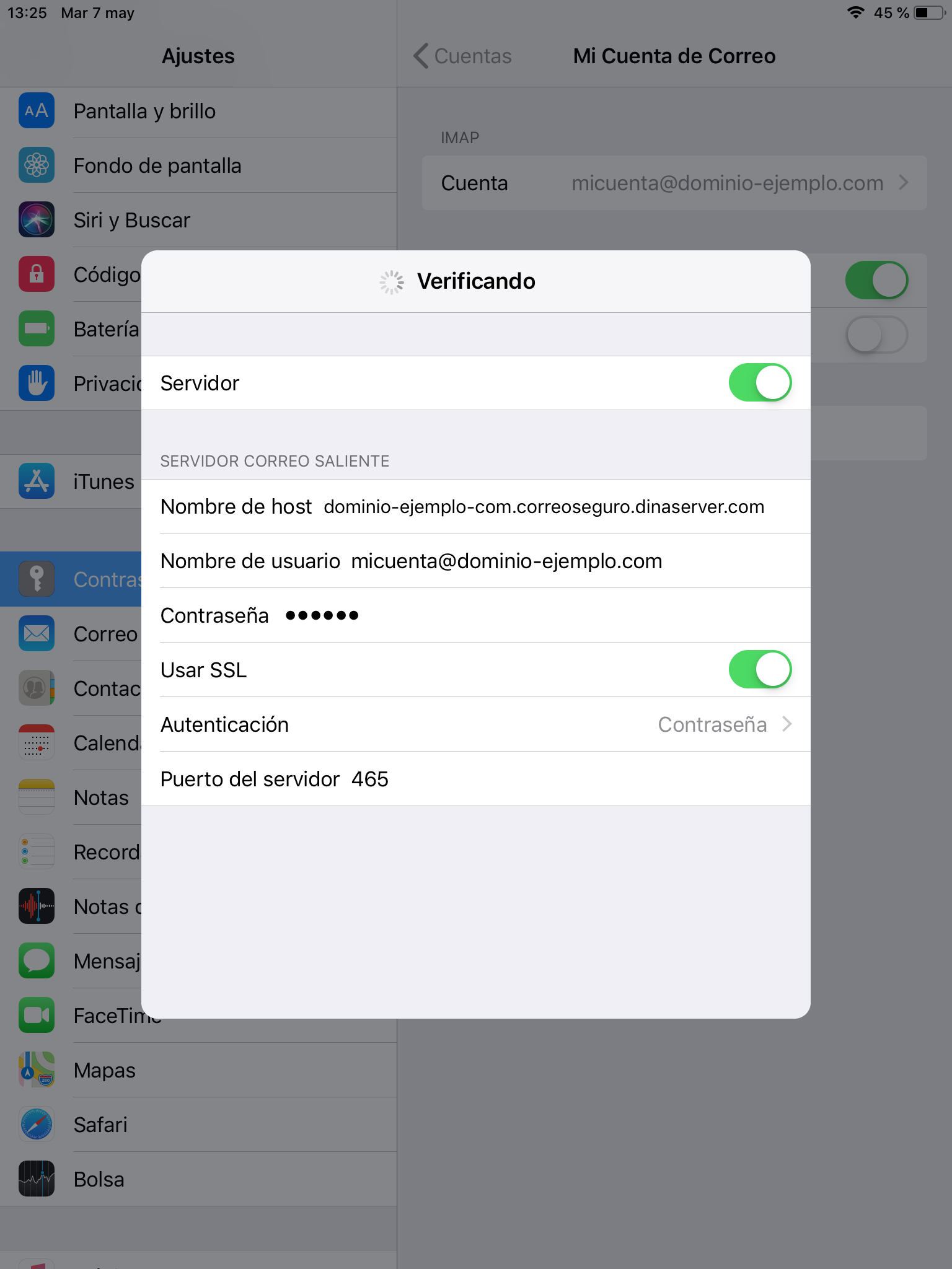 Configuración ios