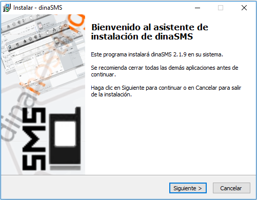 Instalación de DinaSMS en Windows