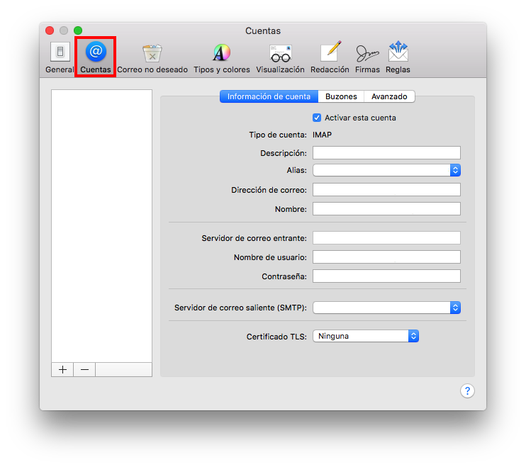 límite conexiones imap en Mail de Mac