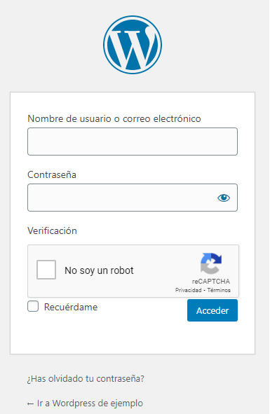 Casilla de verificación de Google ReCAPTCHA en WordPress