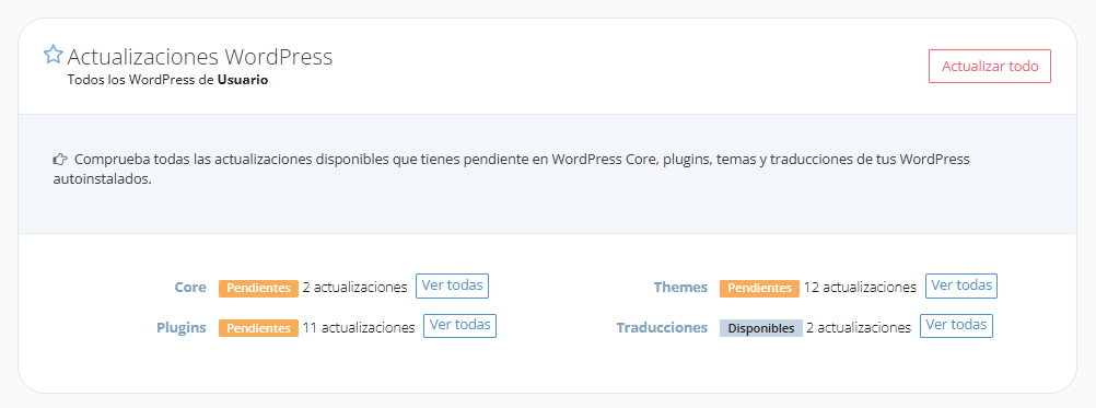 Captura Panel WordPress Avanzado