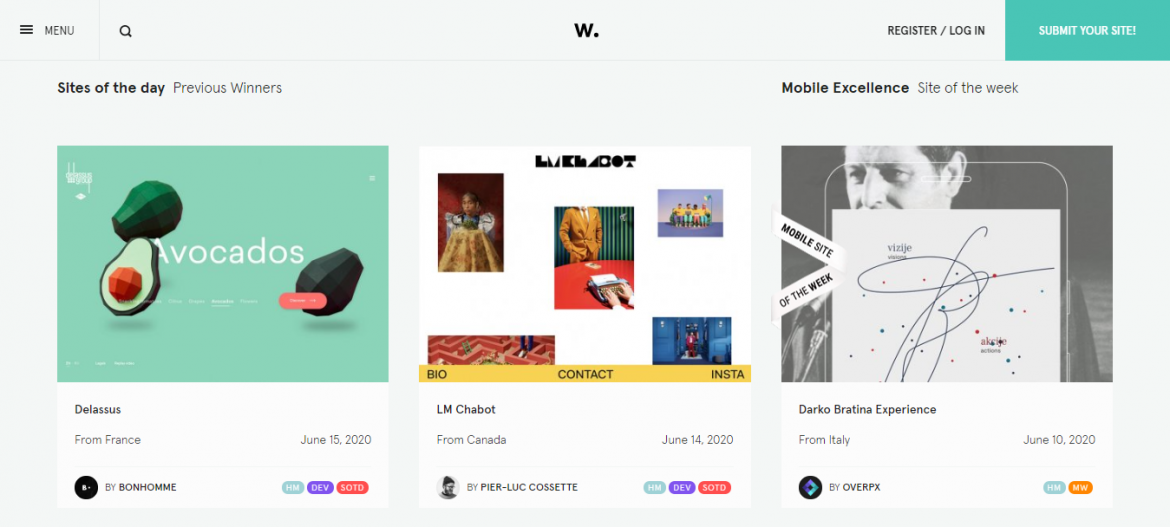 Páginas para buscar inspiración en diseño web | dinahosting
