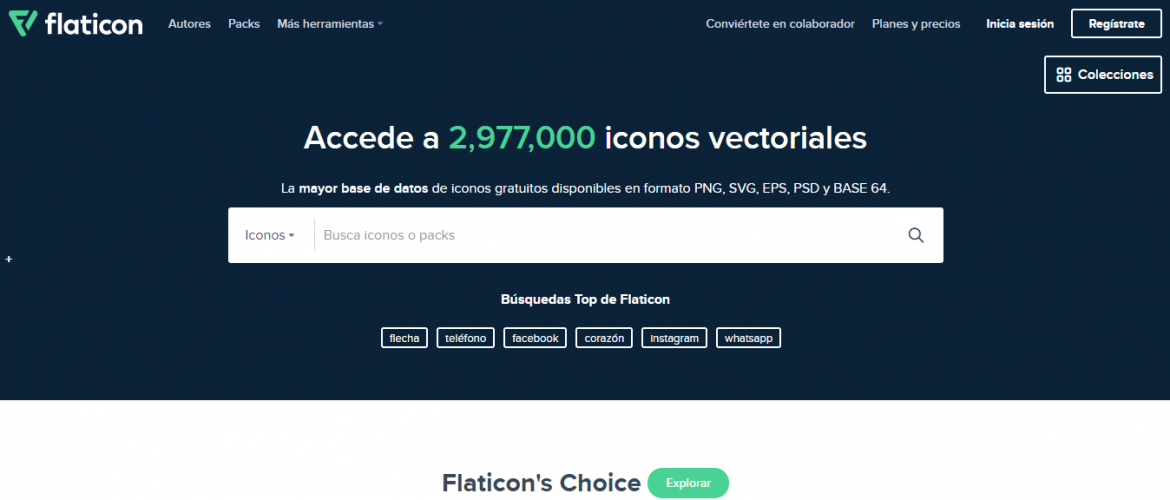 Recursos gratis en diseño web: Flaticon