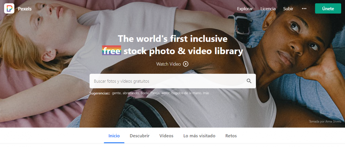 Recursos gratis en diseño web: Pexels