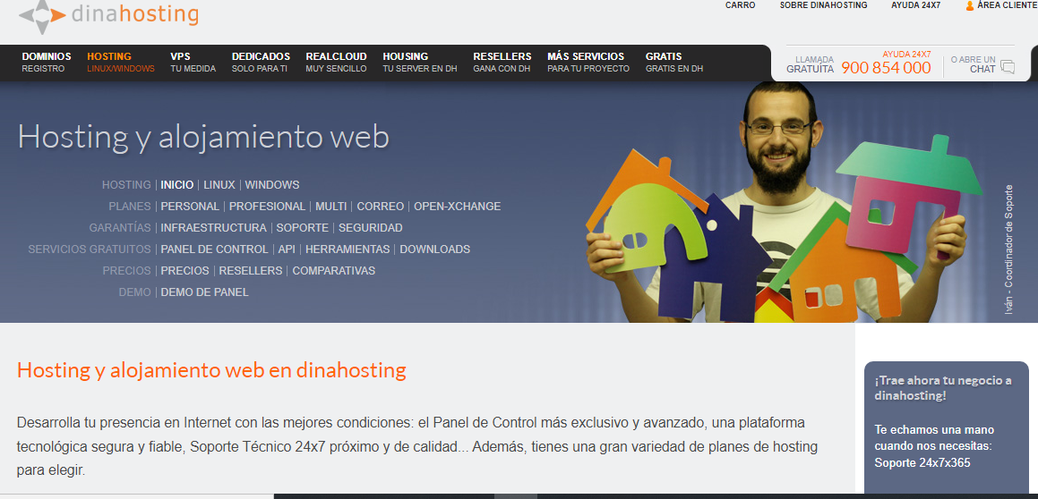 Web dinahosting en 2012