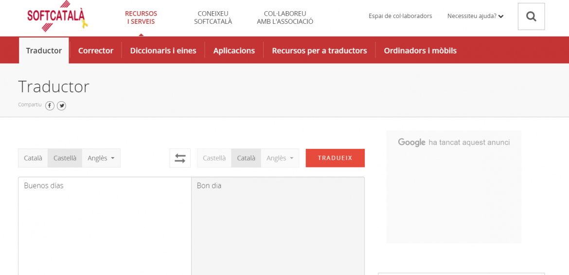 traductores online gratuitos Softcatalá