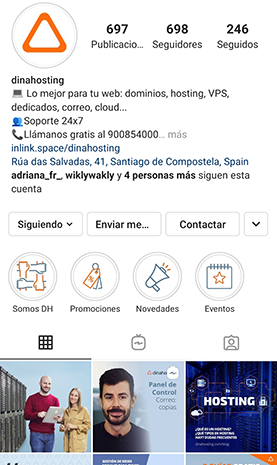 Instagram de dinahosting