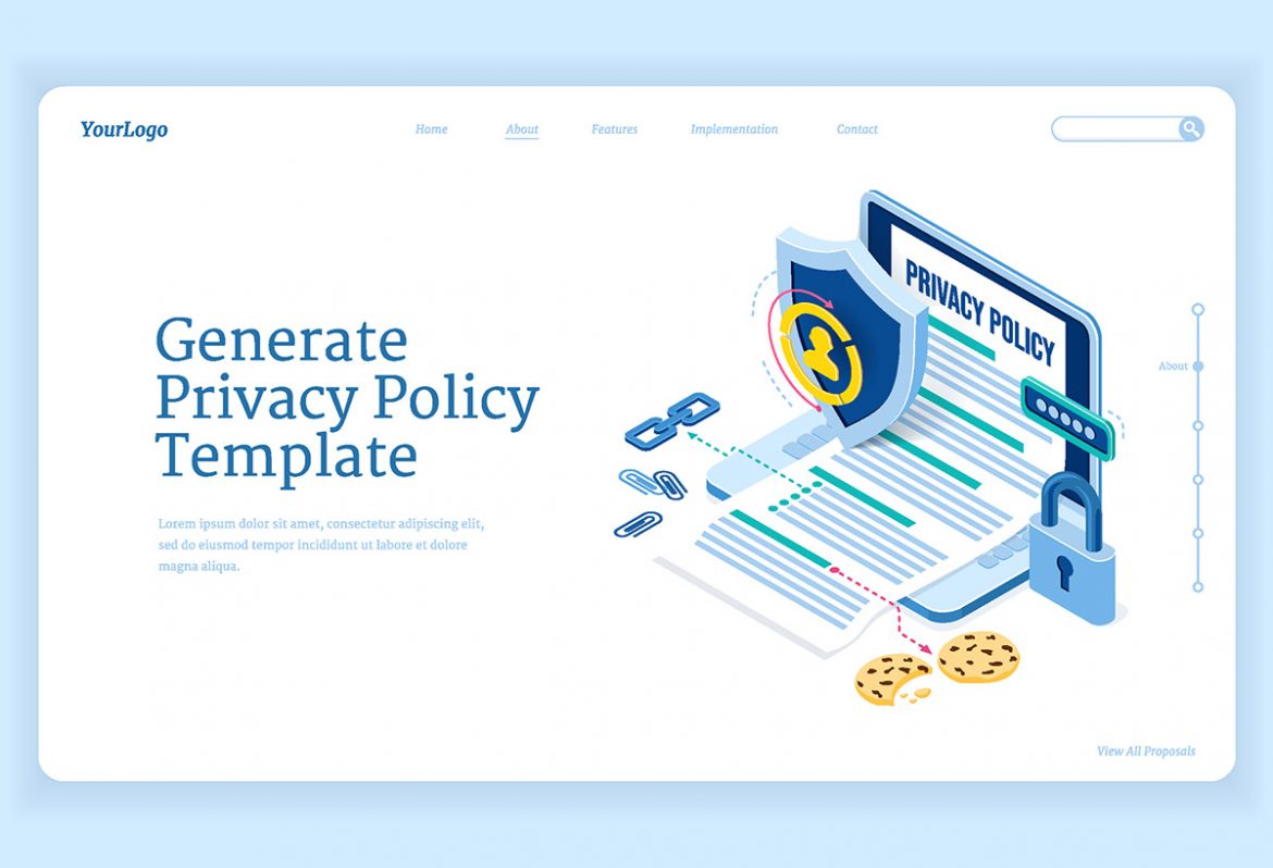 elementos diseñar web política de privacidad