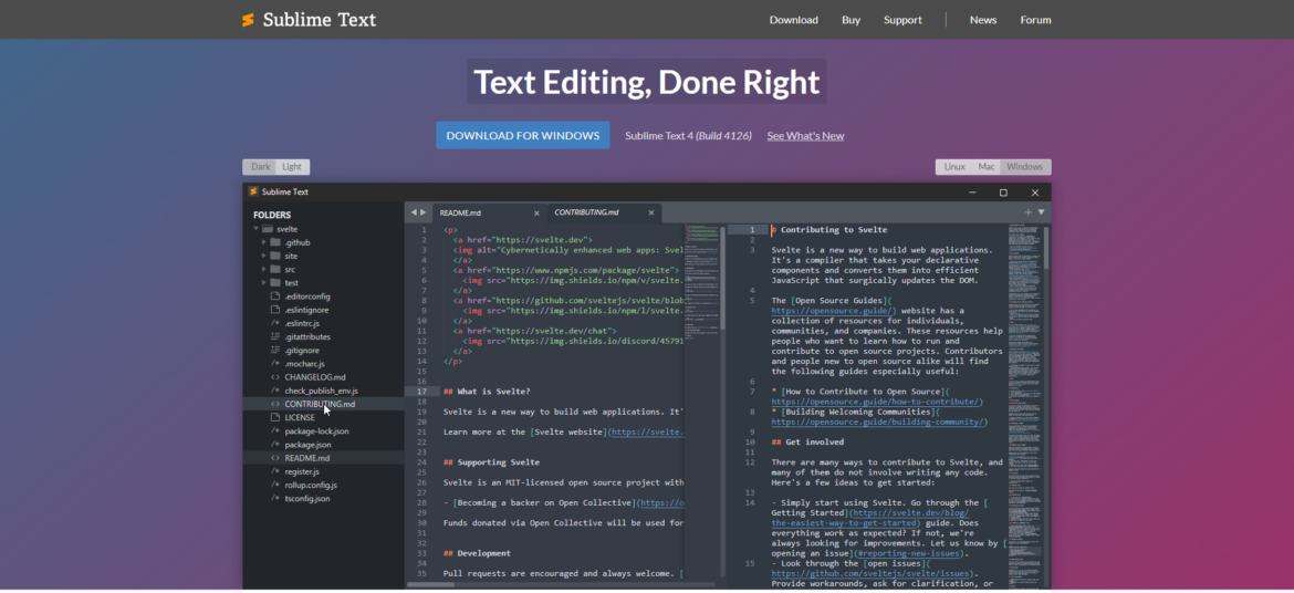 Editores HTML: Sublime Text