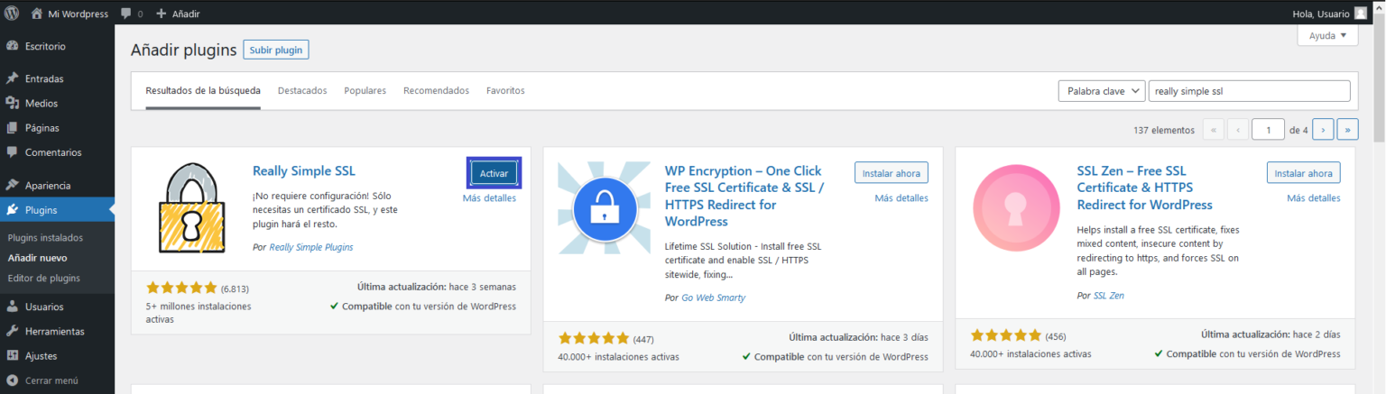 Cómo configurar el plugin Really Simple SSL en tu WordPress