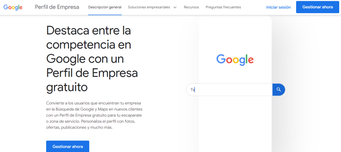 Acceso a Google My Business