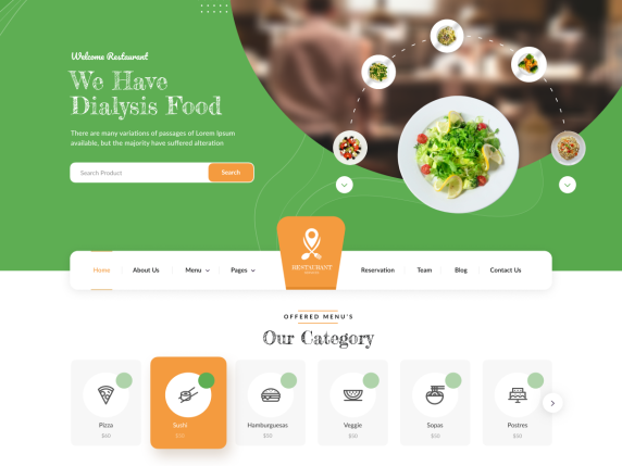 Fast Food - temas de wordpress para restaurantes