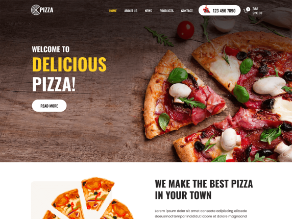 SKT Pizzeria - temas de wordpress para restaurantes