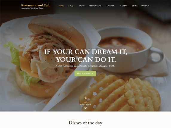 Restaurant cafe tema WordPress