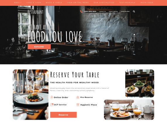 Restaurant Cafeteria - temas WordPress