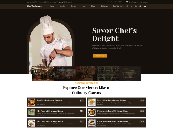 Restaurant chef theme