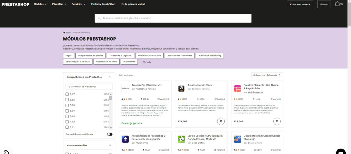 Repositorio módulos PrestaShop