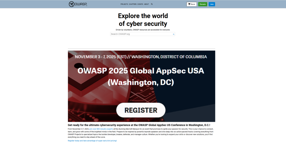 Página web OWASP