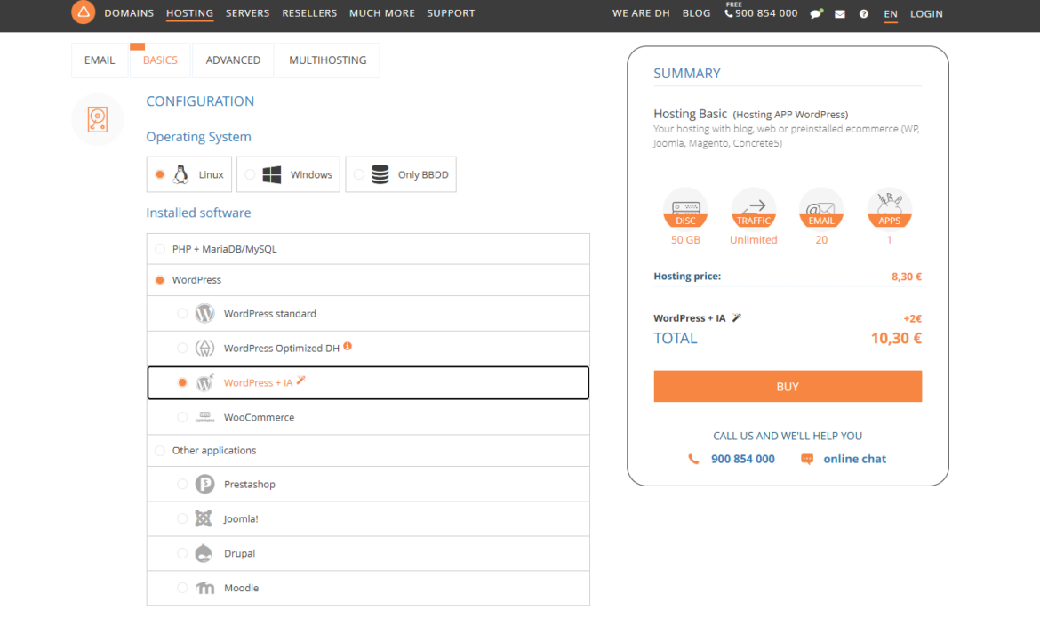 Configurador WordPress+IA
