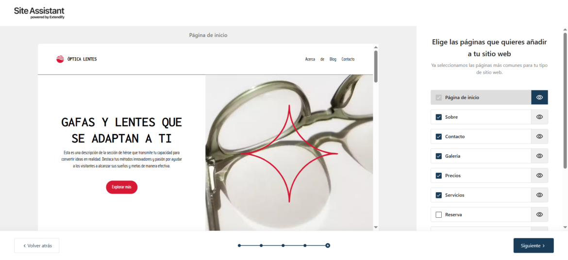 Editor de secciones
