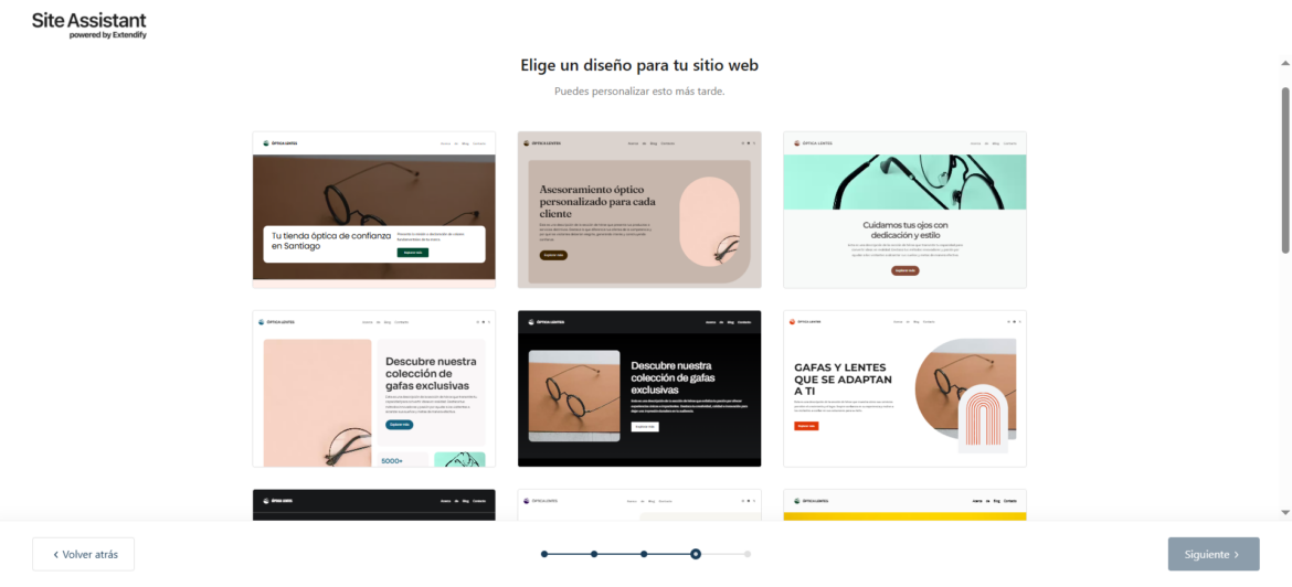 Selector de diseño WordPress + IA