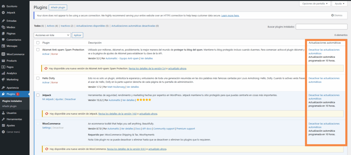 Desactivar actualizaciones en WordPress