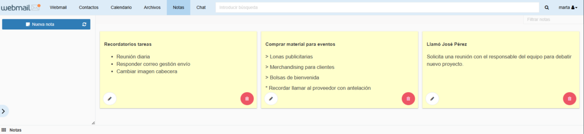 Notas Webmail