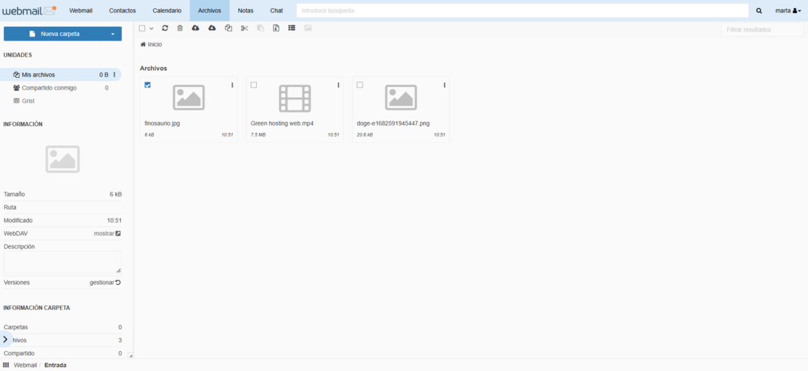 Archivos de Webmail dinahosting